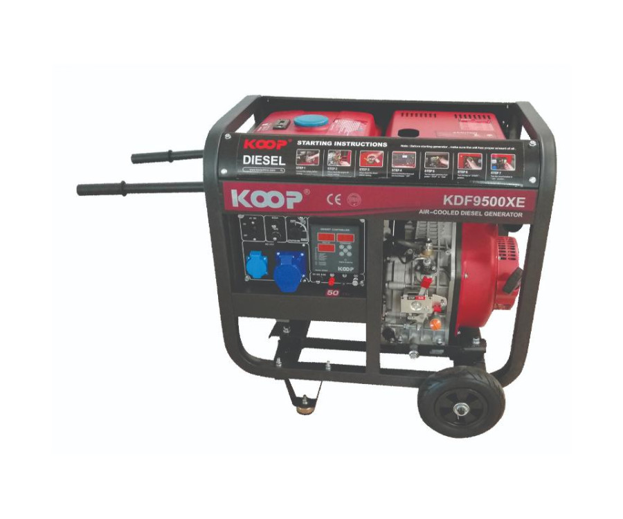 Γεννήτρια Πετρελαίου Ανοιχτού Τύπου 8,3KVA Koop KDF 9500XE με Μίζα, AVR & Ψηφιακό Πάνελ