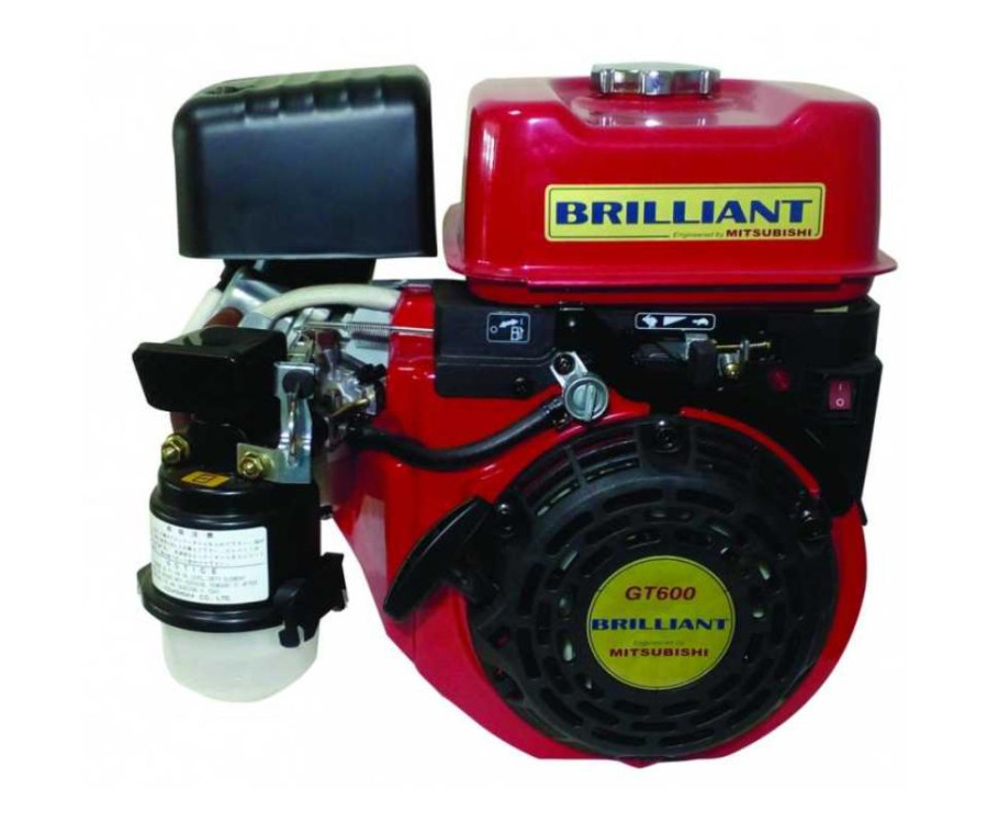 Κινητήρας Βενζίνης 6HP Brilliant GT600 με Φίλτρο Λαδιού, by Mitsubishi , Άξονας 19,05mm με Σφήνα