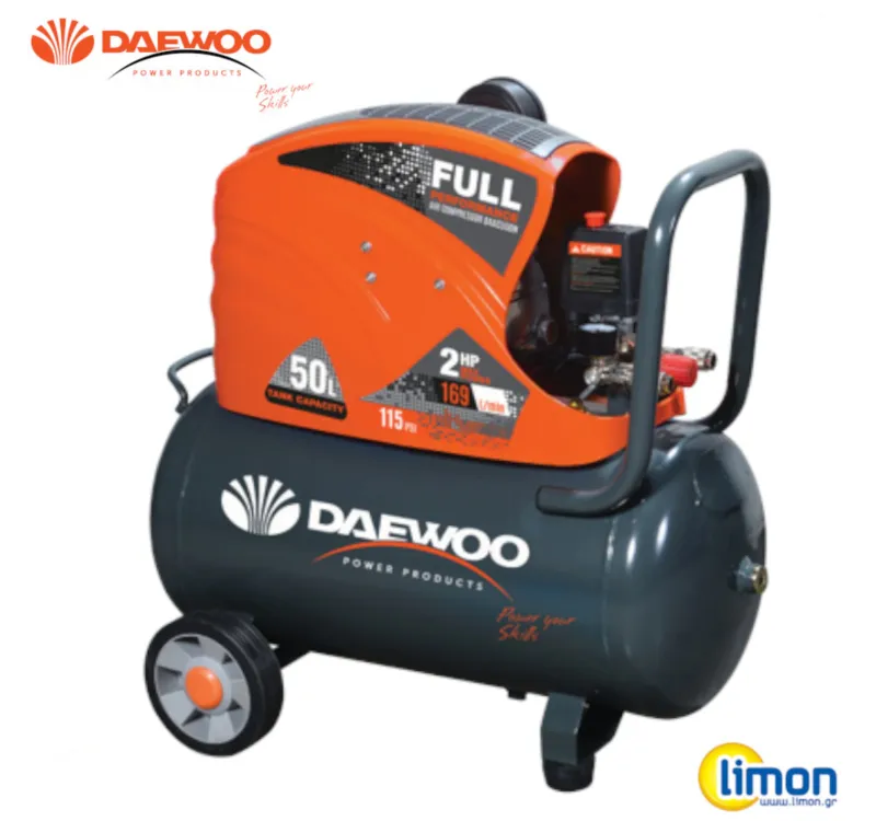 Αεροσυμπιεστής Daewoo DAAC50D, 50lt, 2.0HP, 8bar