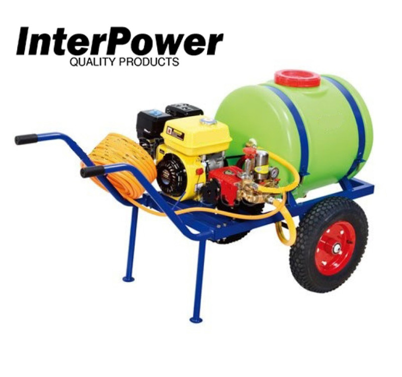 Ψεκαστικό Καρότσι Βενζινοκίνητο, Interpower , 80 Λίτρα, 6.5HP, 40 Atm