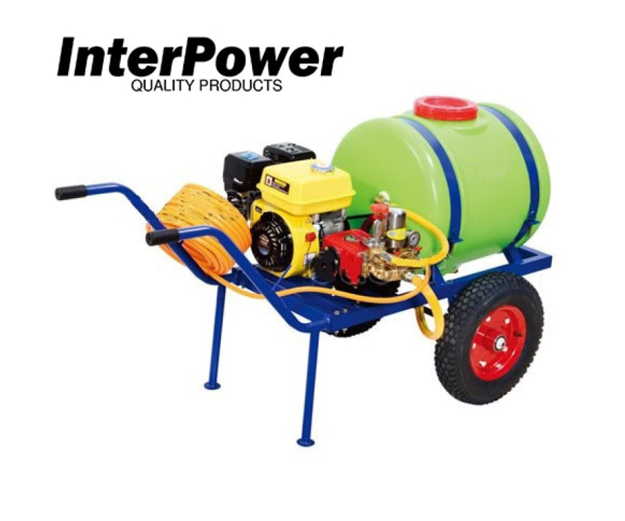 Ψεκαστικό Καρότσι Βενζινοκίνητο, Interpower , 80 Λίτρα, 6.5HP, 40 Atm