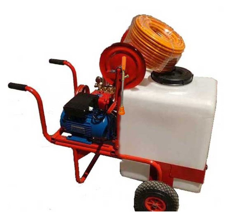 Ψεκαστικό Καρότσι Ηλεκτρικό, 100 Λίτρα, 2.0HP, 40 Atm Interpwer