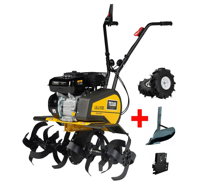 Σκαπτικό Βενζινοκίνητο Texas Lilli 535TG Dual Shaft (SET) 212cc Με Τροχούς & Αυλακωτήρα