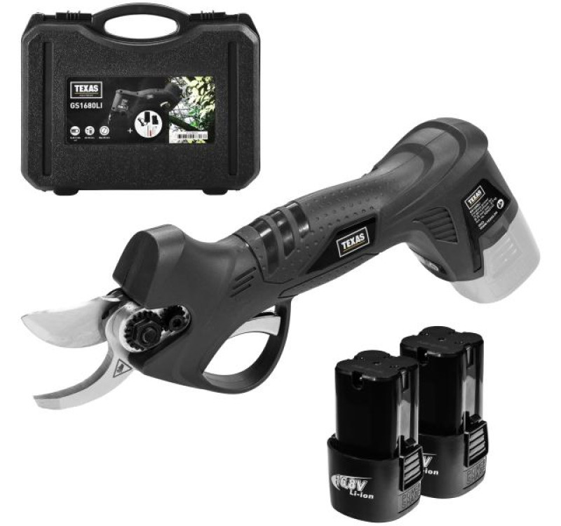 Ψαλίδι Κλαδέματος Μπαταρίας 16.8V Texas GS1680Li με 2 Μπαταρίες & Βαλιτσάκι