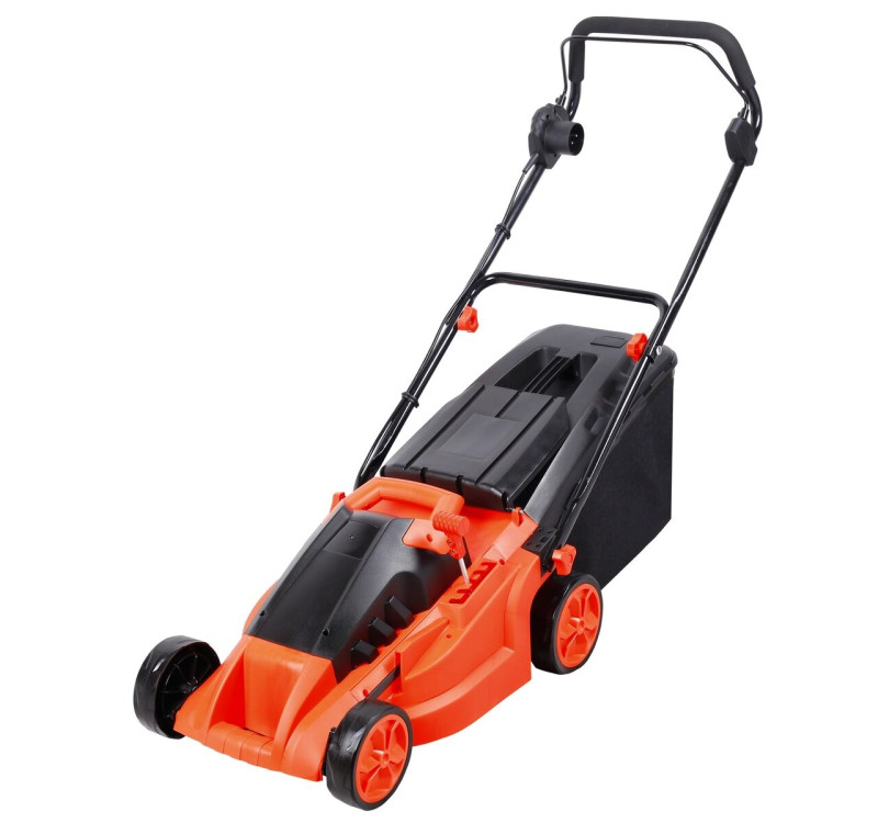 Χλοοκοπτικό Μηχάνημα Ηλεκτρικό GREENLION 2F6123Α 1400W Ωθούμενο με Κάδο 45L Δίχτυ